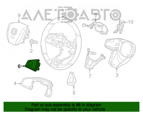 Butoanele de control de pe volanul stâng al Honda Civic X FC 16-18 tip-1.