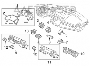 Controlul climatizării Honda Civic X FC 16-21 auto, structura