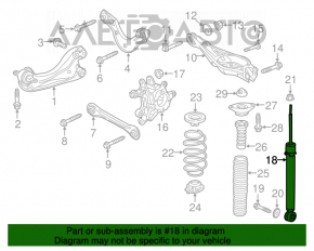 Amortizorul din spate dreapta pentru Honda Civic X FC 16-21 1.5T.