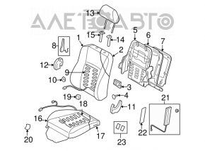 Водительское сидение Subaru b10 Tribeca без airbag, кожа беж