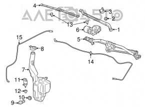 Motorul de spălare a parbrizului GMC Terrain 18-