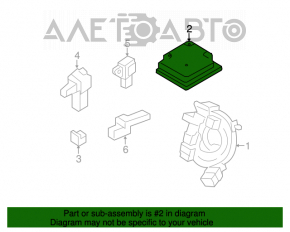 Modulul computerizat al airbag-urilor SRS pentru pernele de siguranță Ford Fusion mk5 17-20 pentru reprogramare.