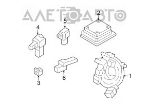 Modulul computerului airbag SRS pentru pernele de siguranță Ford Fusion mk5 17-20