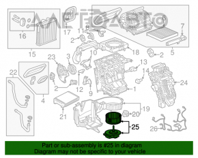 Motorul ventilatorului de încălzire Chevrolet Volt 16-