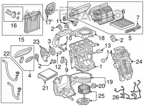 Motorul ventilatorului de încălzire Chevrolet Volt 16-