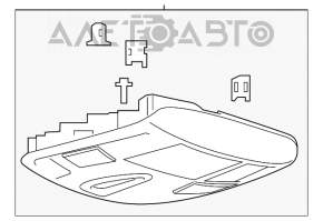 Плафон освещения передний Ford Edge 15-18 беж без люка