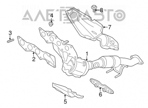 Colector de evacuare cu catalizator pentru Ford Escape MK3 13-19 2.5