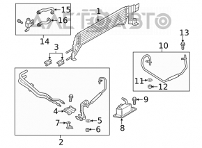 Tuburile de răcire a uleiului complete cu supapă pentru Ford Escape MK3 13-19 2.5