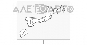 Suportul pentru bara spate stânga exterioară Ford Focus mk3 11-14 pre-restilizare 5 uși