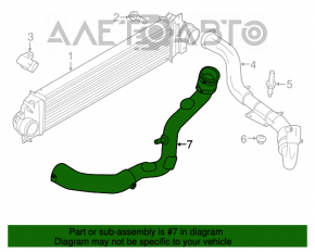 Патрубок на интеркулер левый Ford Fusion mk5 13-14 1.6T