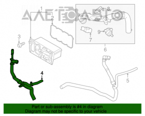 Teava pentru intercooler dreapta Ford Fusion mk5 13-20 1.5T nou original