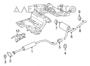 Silentioză spate cu baie Ford Transit Connect MK2 13- 2.5