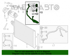 Compresorul de aer condiționat al încălzitorului Ford Transit Connect MK2 13- 2.5