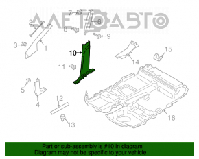 Capacul stâlpului central dreapta jos Ford Transit Connect MK2 13-