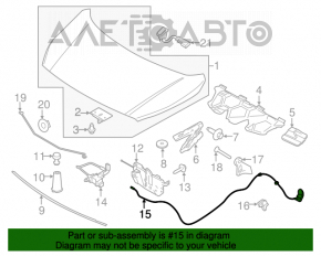 Cablu de deschidere a capotei Ford Transit Connect MK2 13-