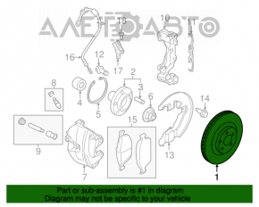 Disc de frânare față dreapta Ford Transit Connect MK2 13-