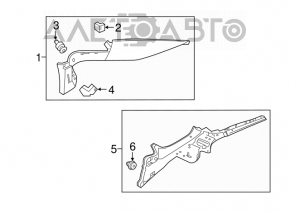 Capac spate dreapta Honda Accord 18-22, neagră.