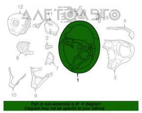 Руль голый Honda Accord 18-22 кожа