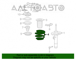 Arcul de suspensie din față dreapta Honda Accord 18-22