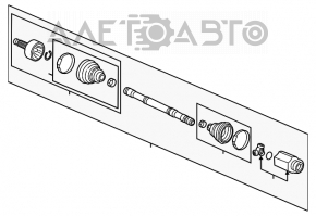 Привод полуось передняя правая Honda Civic X FC 16-20 МКПП без вала