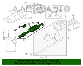 Linia de evacuare intermediară pentru Hyundai Sonata 16-19 hibrid