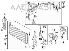 Deflector radiator dreapta Hyundai Sonata 16-17 hibrid