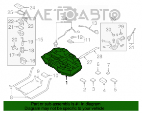 Rezervor de combustibil Hyundai Sonata 16-19 hibrid