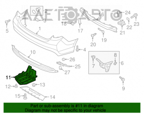 Protecție pentru bara spate stânga Hyundai Sonata 16-17 hibrid