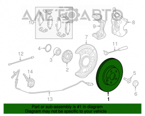 Disc de frânare față dreapta Infiniti QX30 17- 320/30mm ruginit.