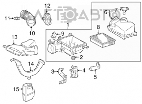 Receptorul de aer pentru Lexus ES350 13-18 este rupt.