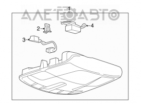 Plafonul de iluminare din față pentru Lincoln MKZ 13-16 sub panou.