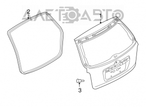 Уплотнитель резина двери багажника Mazda CX-9 16-