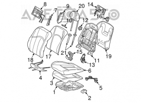 Подушка безопасности airbag сидения правого Mercedes W211 беж, царапины