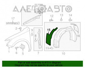 Подкрылок передний левый Toyota Camry v50 12-14 usa SE TW