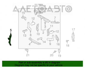 Планка замка капота Toyota Highlander 01-07