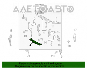 Bara de jos a televizorului Toyota Highlander 01-07.