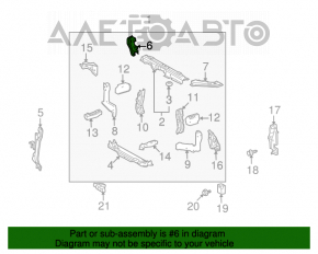 Bara dreapta a televizorului Toyota Highlander 01-07.