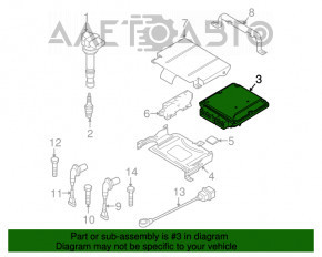 Modulul ECU al motorului VW Tiguan 12-17 FWD