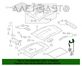 Maner plafon stânga față VW Tiguan 09-17 bej.