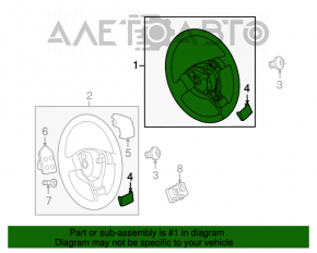 Volan gol VW Tiguan 09-11, din plastic negru