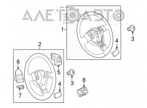 Volan gol VW Tiguan 09-11, din plastic negru