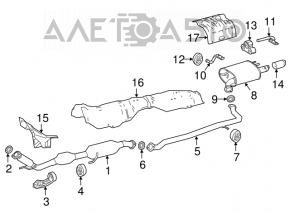 Silentiozitatea partea din spate a baie Toyota Camry v70 18-