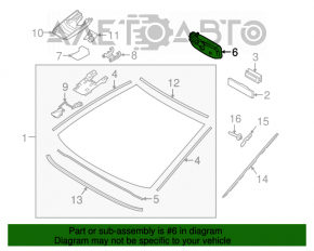 Oglindă interioară pentru Toyota Camry v70 18- cu control și auto-întunecare