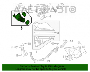 Conducta de aer Chevrolet Camaro 16- 3.6