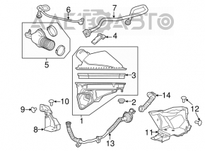 Corpul filtrului de aer Chevrolet Camaro 16- 3.6