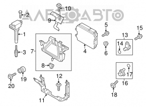 Blocul ECU al motorului Mazda CX-5 13-16 2.0, 2.5 AWD