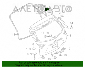 Buclea ușii portbagajului dreapta Mazda CX-5 13-16