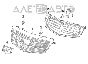 Решетка радиатора grill Cadillac ATS 15-18