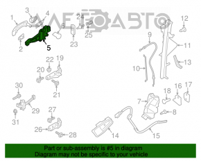 Mecanismul manetei ușii din față dreapta Ford Transit Connect MK2 13-