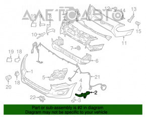 Suportul de bara fata dreapta superioara Ford Transit Connect MK2 13-18